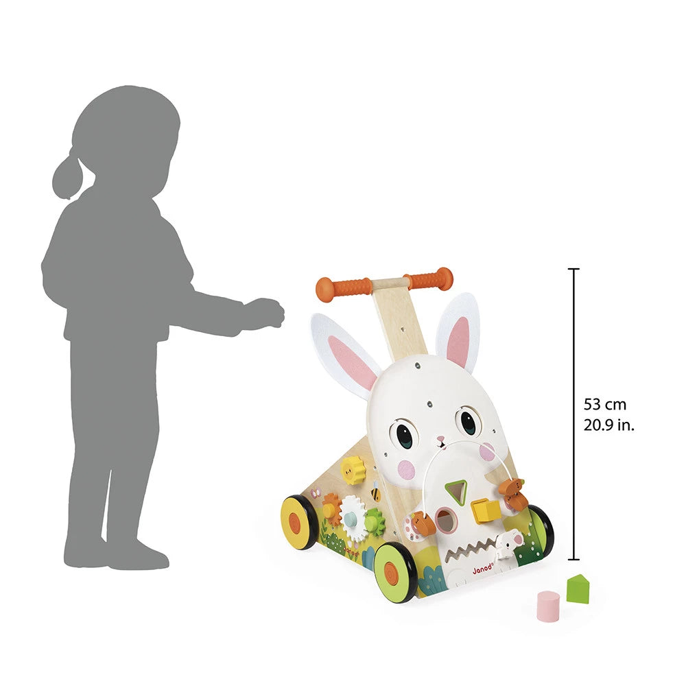 Wooden Rabbit Multi-Activity Cart