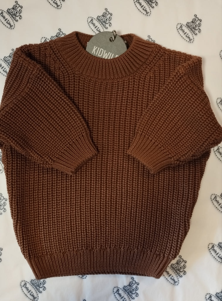 Kidwild Organic Chunky Knit Sweater Toffee