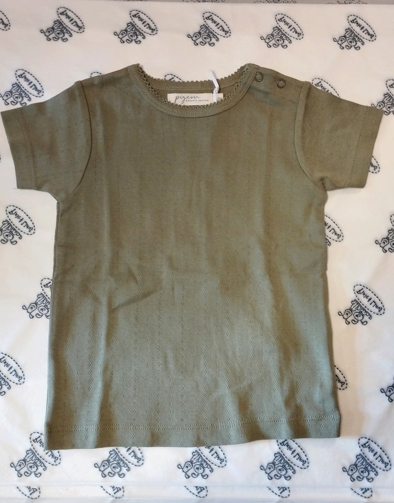 Pigeon Organics Pointelle T-shirt  Olive