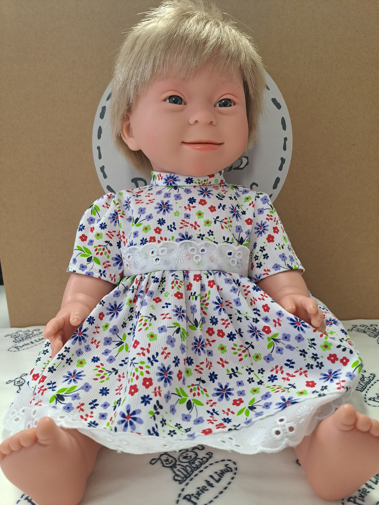 Tyber doll with Down Syndrom features Blonde Girl