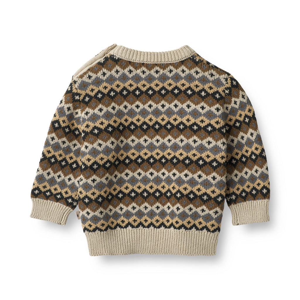 Wheat Jacquard Pullover Elias multi Blue