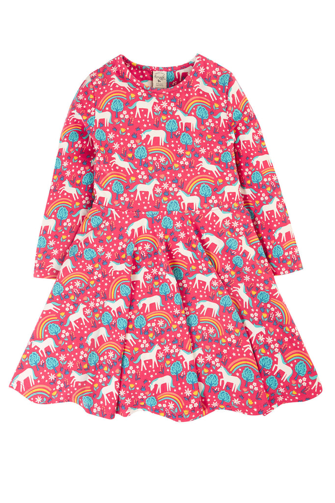 frugi christmas dress Frugi Party Skater Dress Indigo Robins Dra119