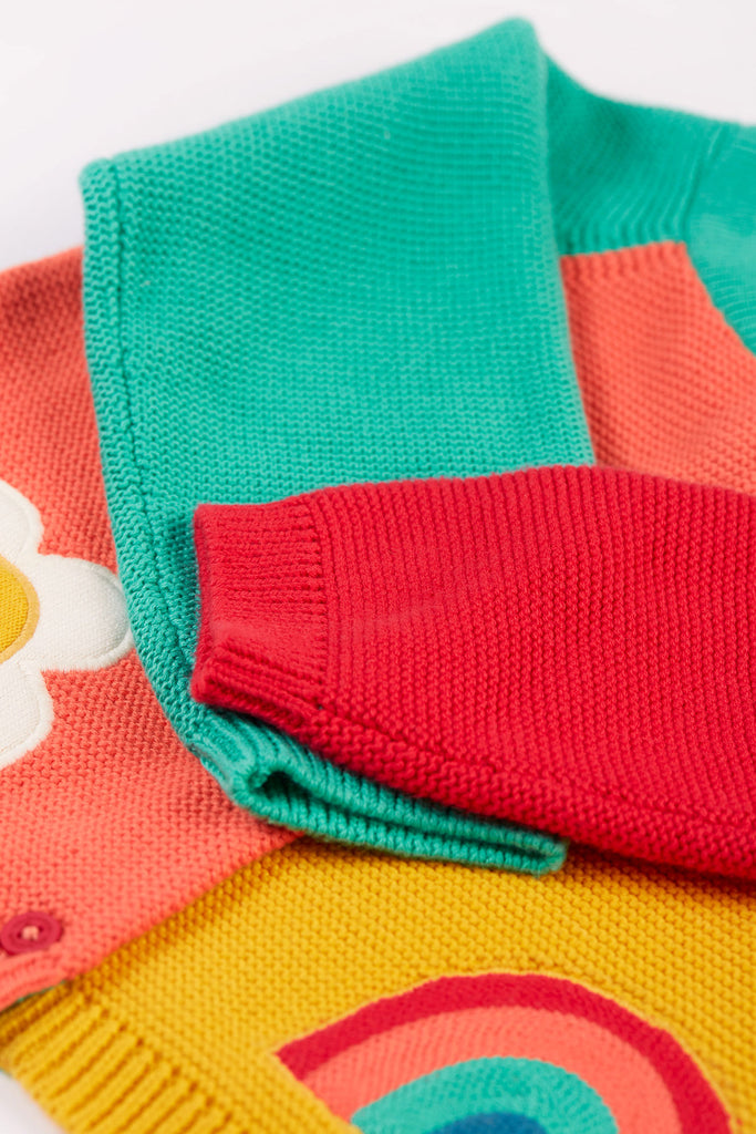 Frugi Patsy Cardigan Cantaloupe Flower