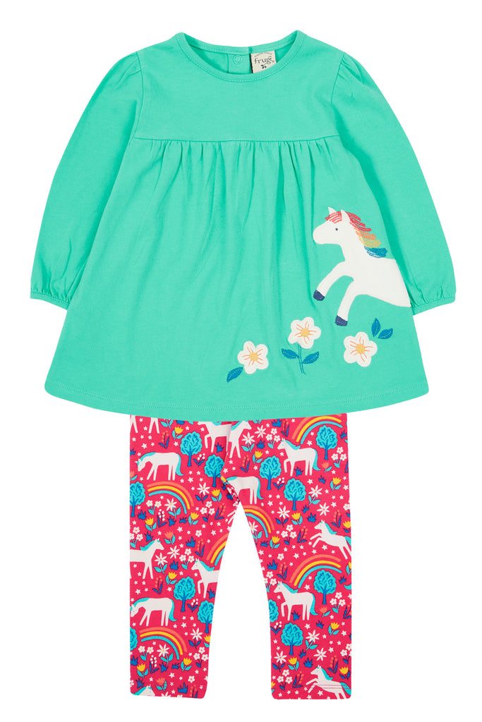 Frugi Tilly Outfit Pacific Aqua/Wild Horses