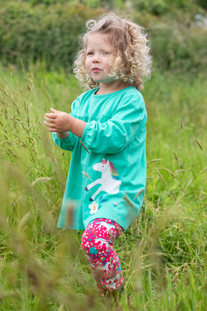 Frugi Tilly Outfit Pacific Aqua/Wild Horses