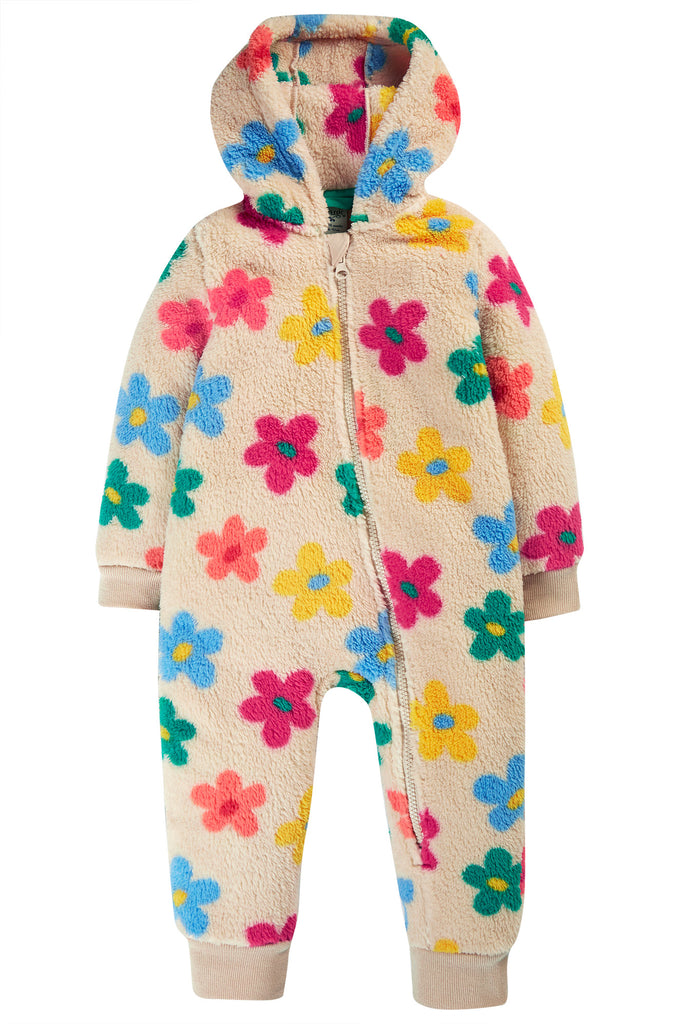 Frugi Cosy Ted Snuggle Suit Bonfire Stars