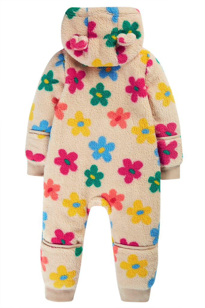 Frugi Cosy Ted Snuggle Suit Bonfire Stars