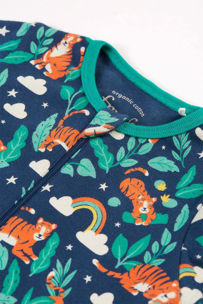 Frugi Zelah Zip-up babygrow Roarsome