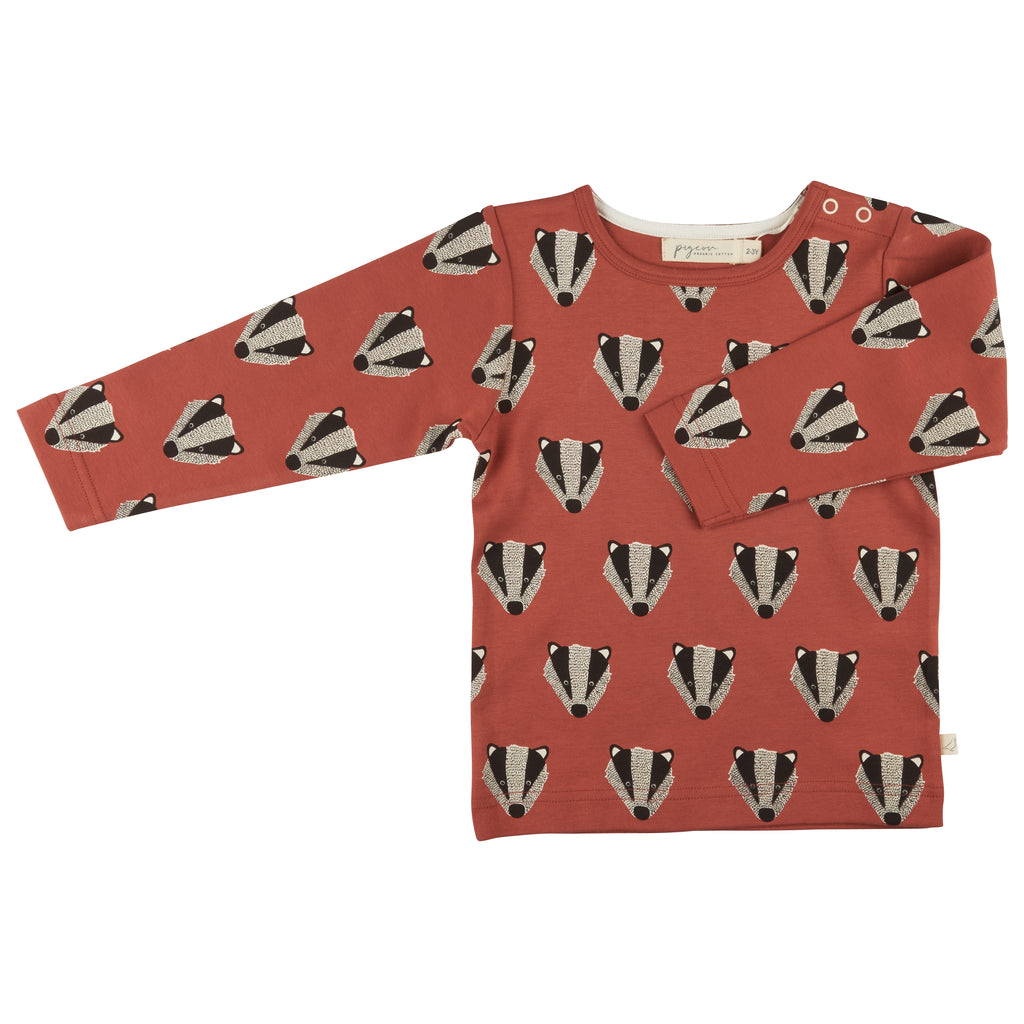 Pigeon Organics T-shirt Badger Orange