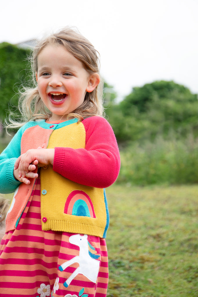 Frugi Patsy Cardigan Cantaloupe Flower