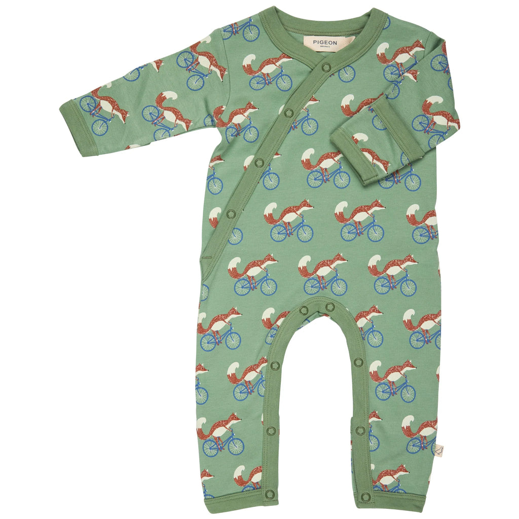 Pigeon Organics Kimono Romper Cycling Fox