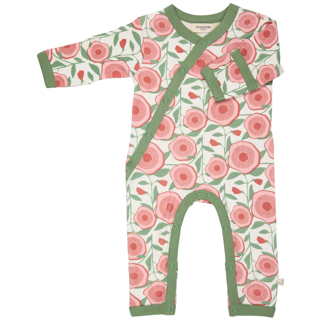 Pigeon Organics Romper Large Floral
