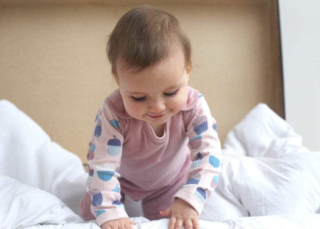 Pigeon Organics Velour Playsuit Pink