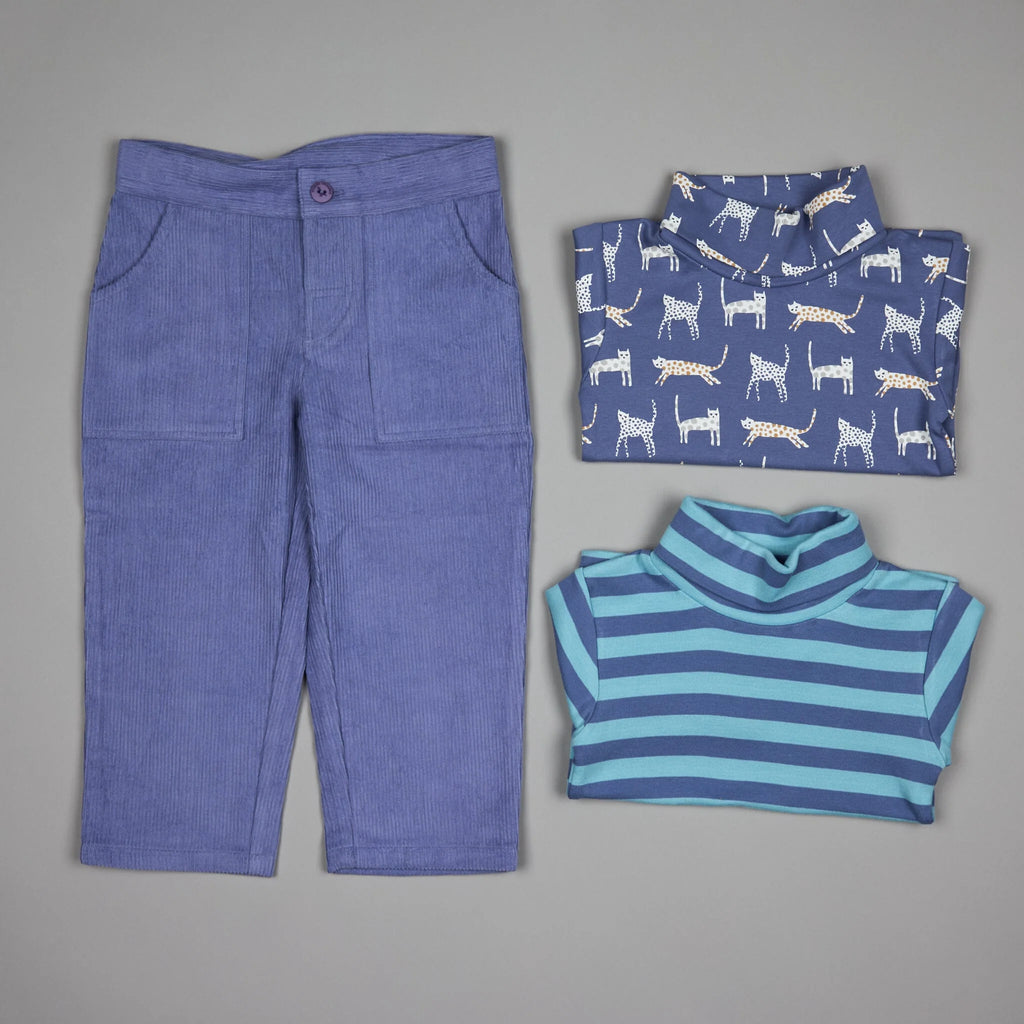 Pigeon Organics Simple Cord Trousers Night Blue