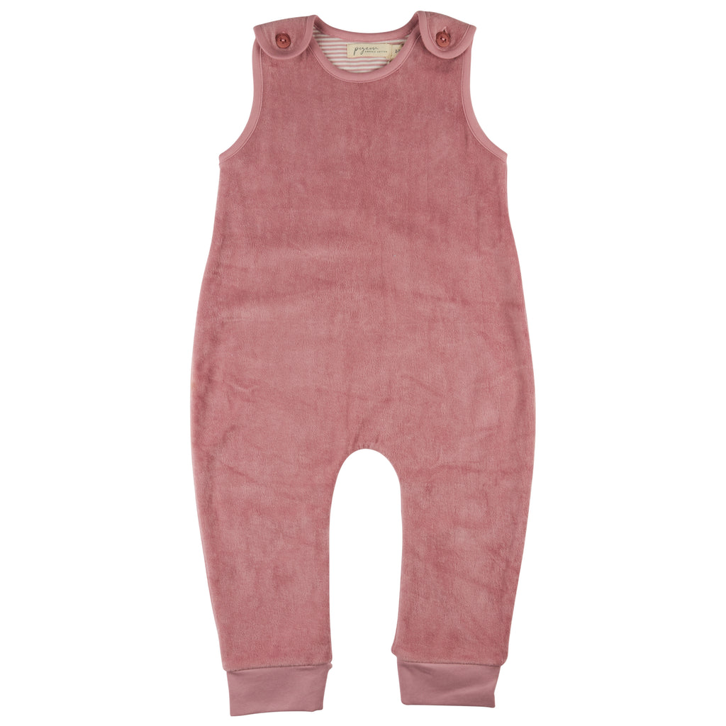 Pigeon Organics Velour Playsuit Pink