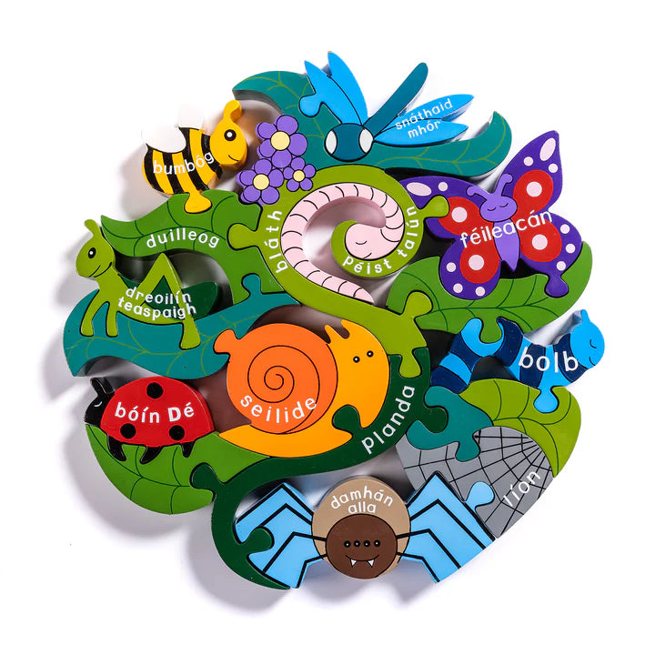 Alphabet Jigsaw Creepy Crawlies As Gaeilge
