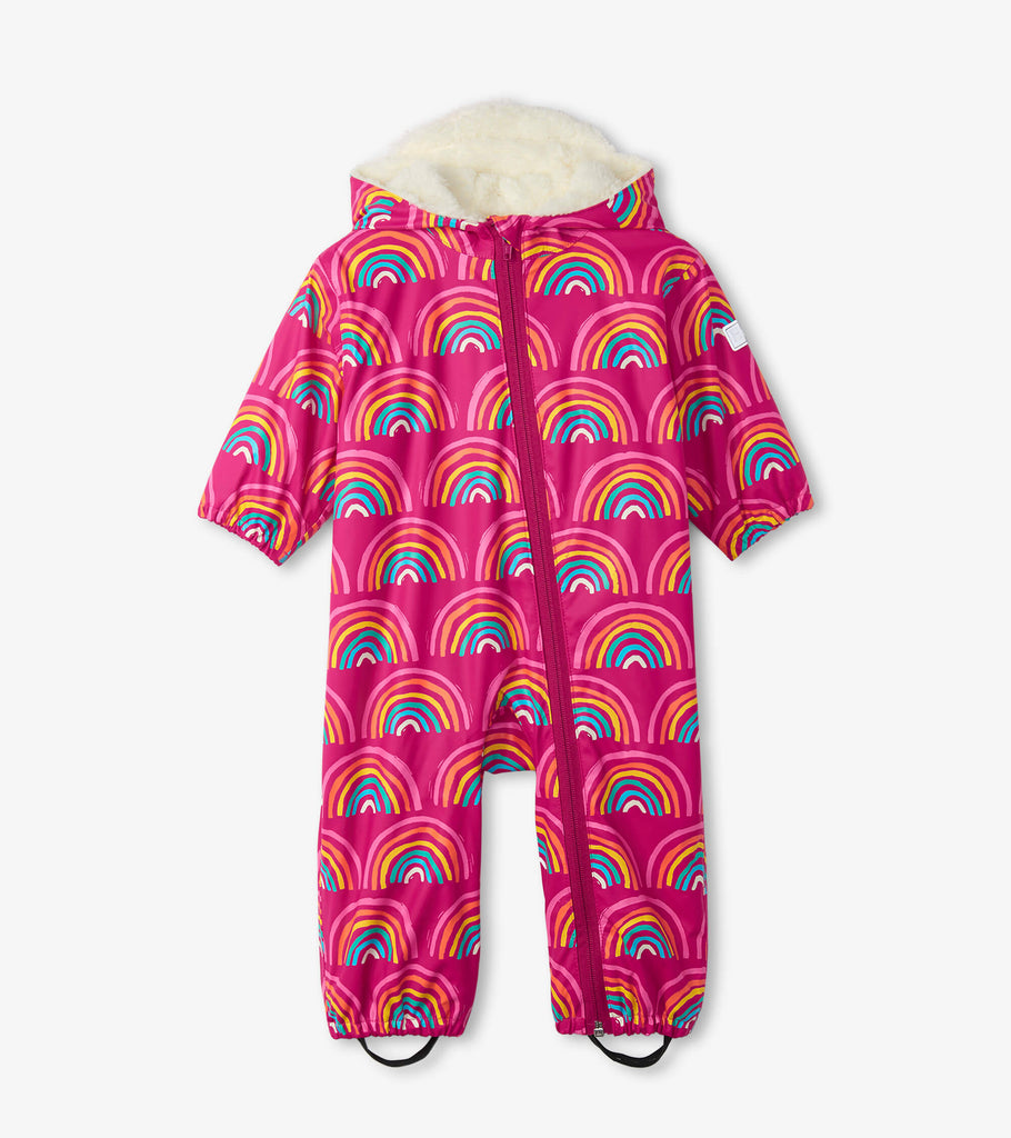 Hatley Rainy Rainbows Sherpa Lined Baby Rain Bundler