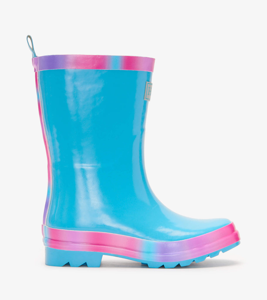 Hatley Fun Hearts Shiny Rain Boots & matching socks