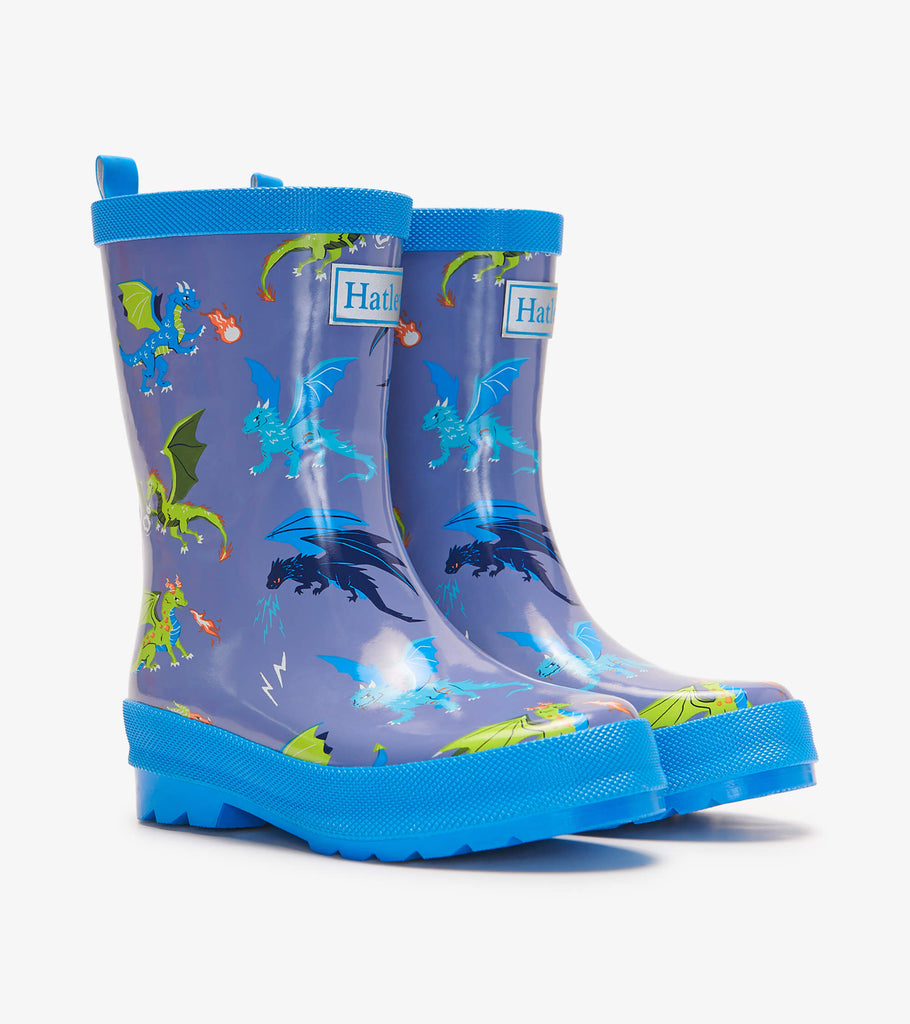 Hatley Dragon Realm Shiny Rain Boots & matching socks