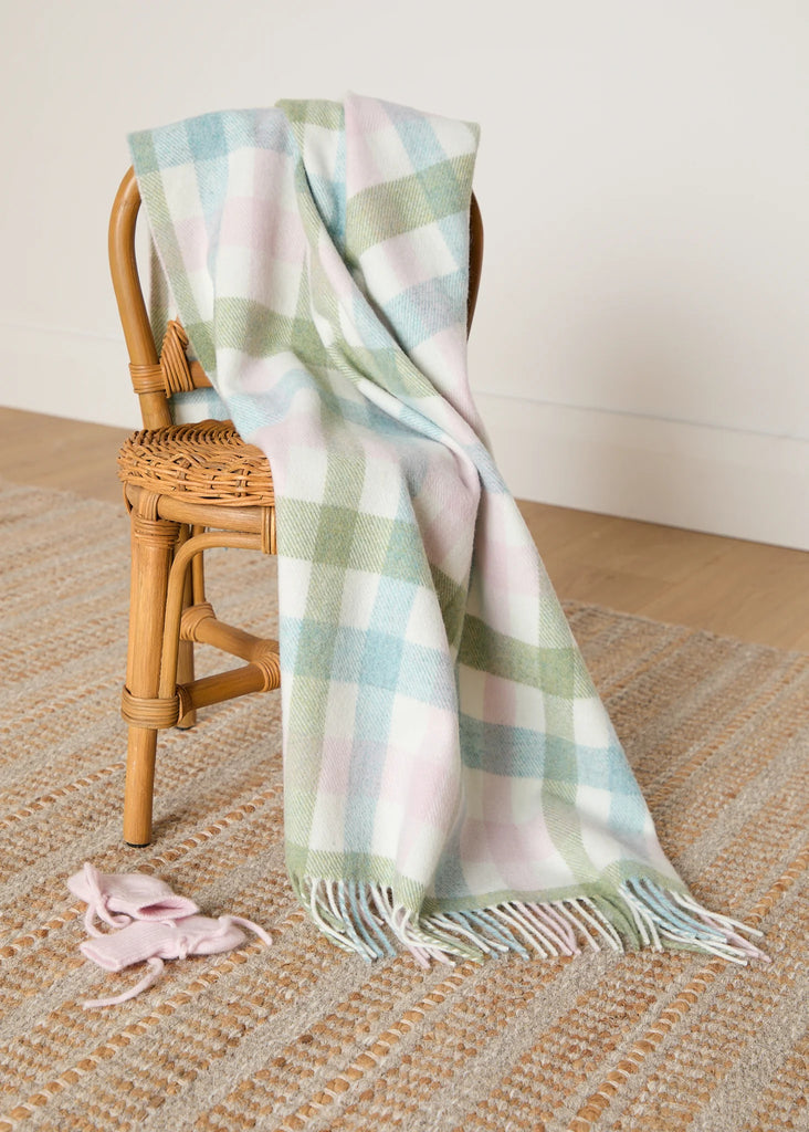Foxford Baby Blanket Pastel Check