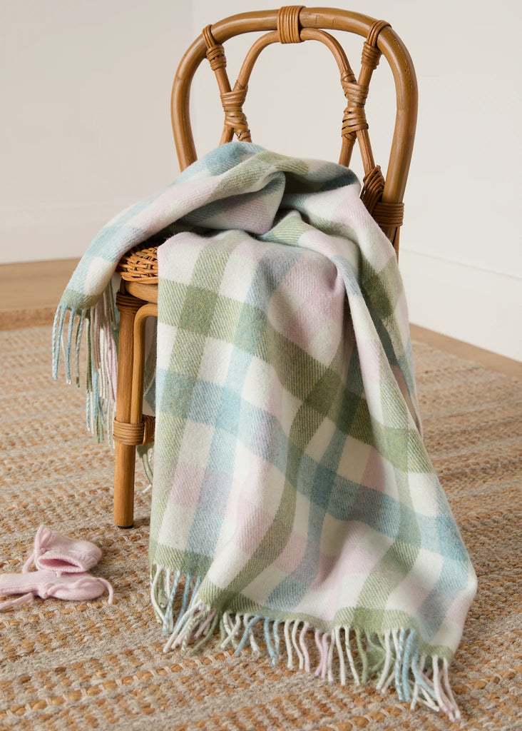 Foxford Baby Blanket Pastel Check