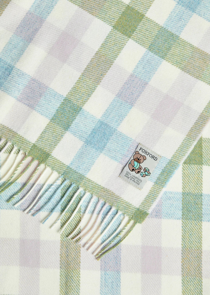 Foxford Baby Blanket Pastel Check
