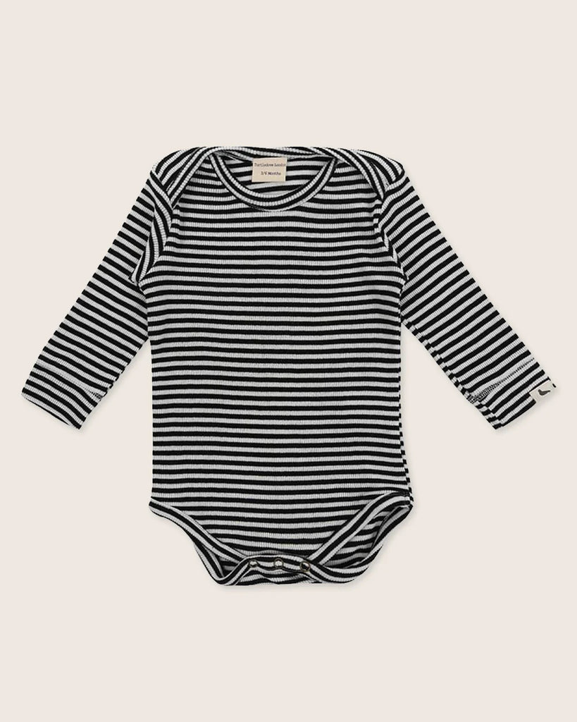 Stripe Print Rib Bodysuit