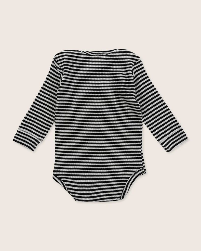Stripe Print Rib Bodysuit