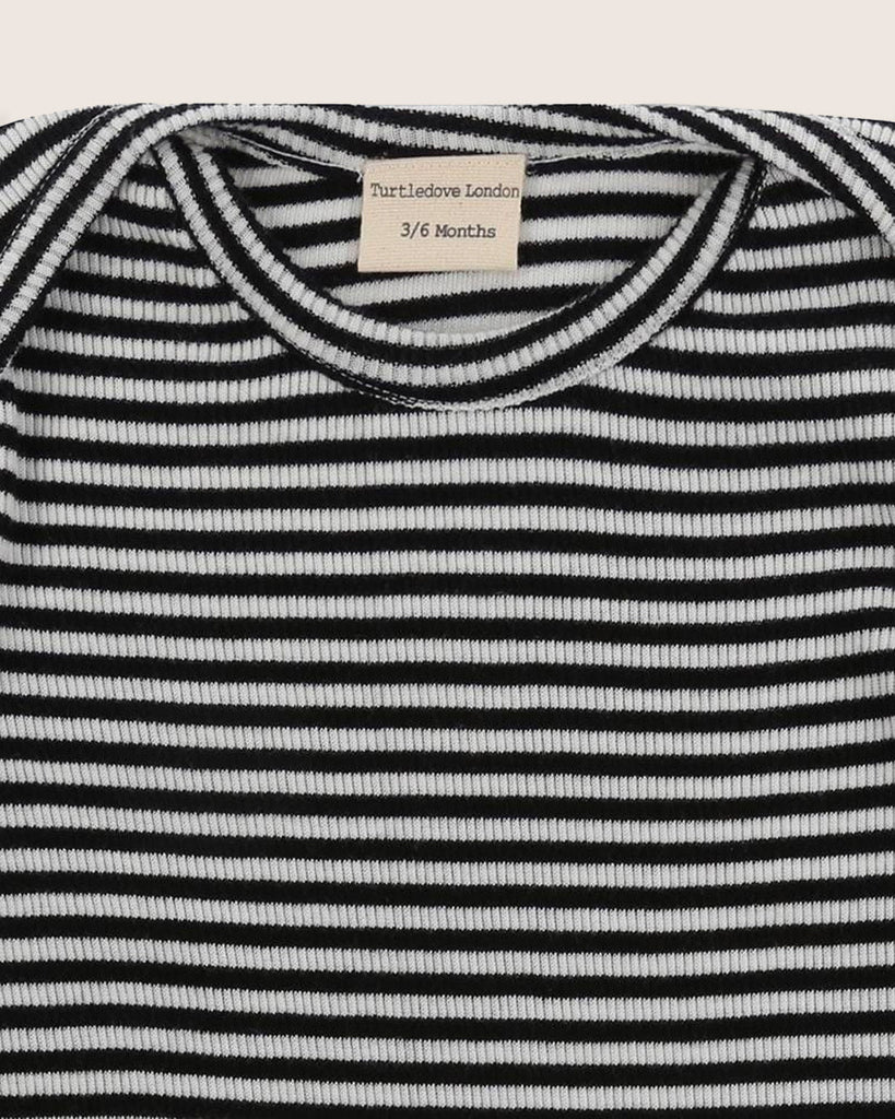 Stripe Print Rib Bodysuit