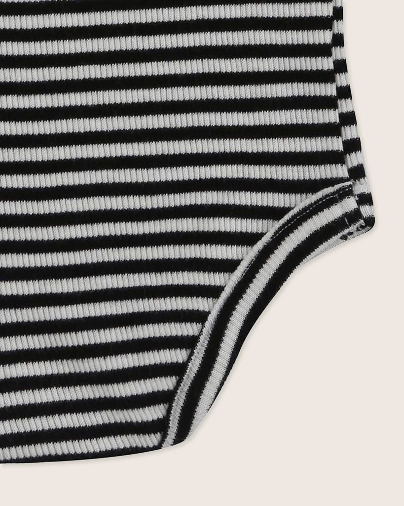Stripe Print Rib Bodysuit