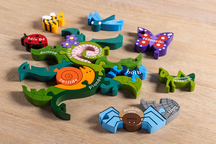 Alphabet Jigsaw Creepy Crawlies As Gaeilge
