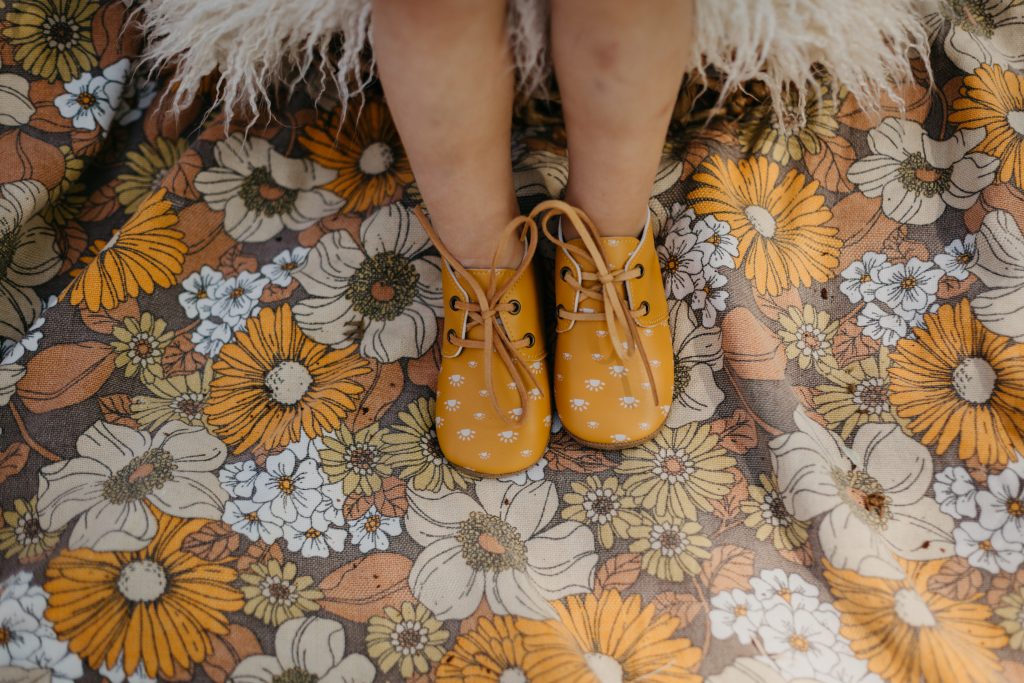 Goose and Gander Kids Leather Oxford Shoe Sol Mustard