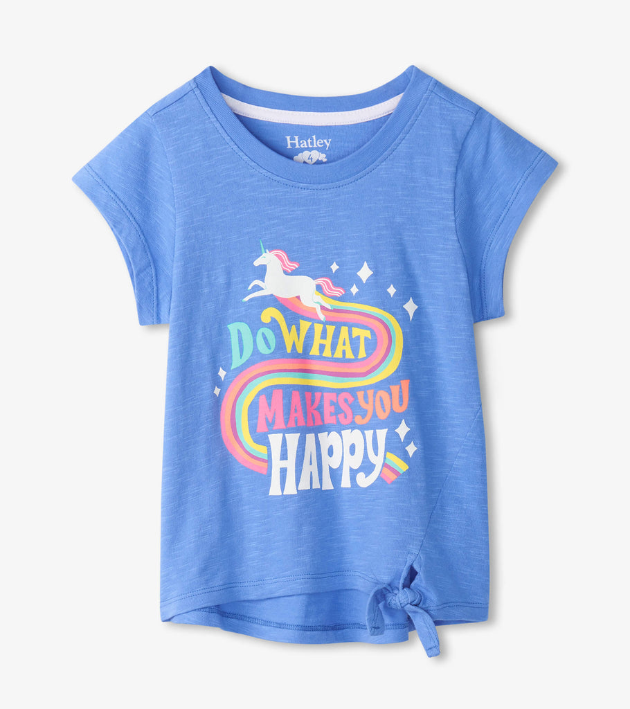 Hatley Do What Makes you Happy tie Front T-shirt