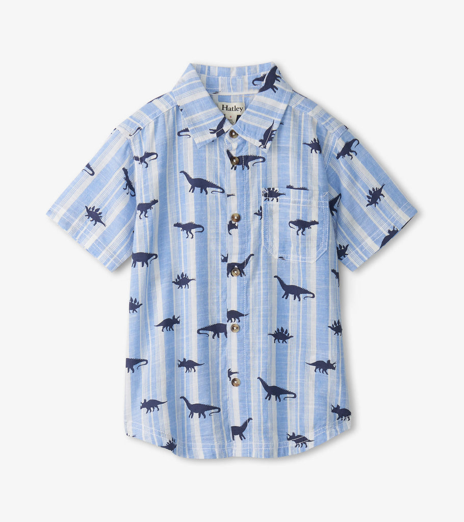 Hatley Dino Stripes Button Down Shirt