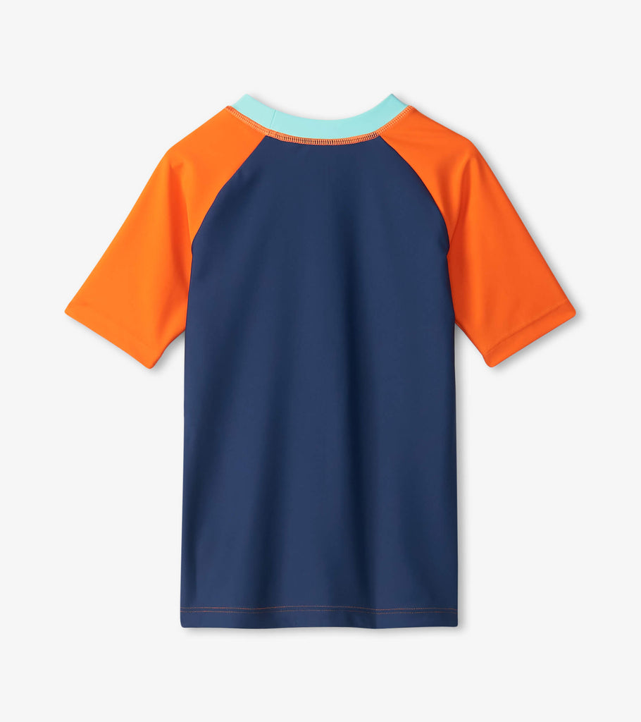 Hatley Palm Orange Short Sleeve Rashguard