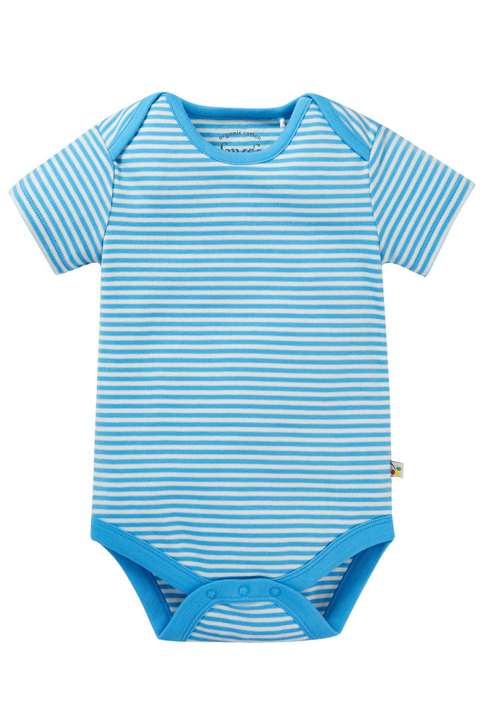 Frugi Super Special 2 Pack Body White Rainbow Sea