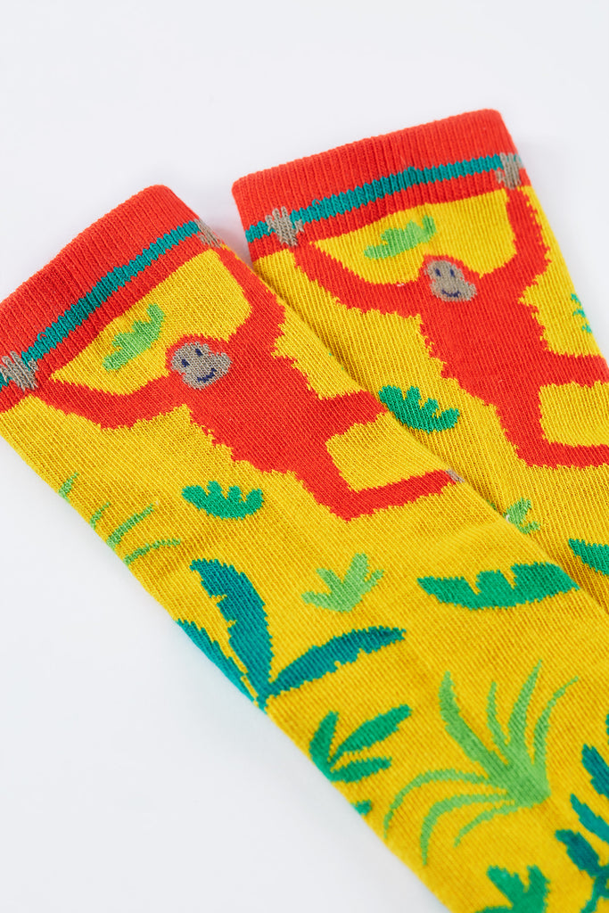 Frugi Rock My Socks 3 Pack Monkey Multipack