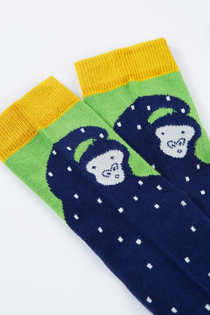 Frugi Rock My Socks 3 Pack Monkey Multipack