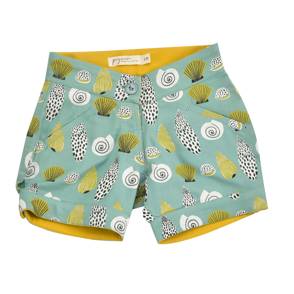 Girl Shorts AOP Seashell Turquoise