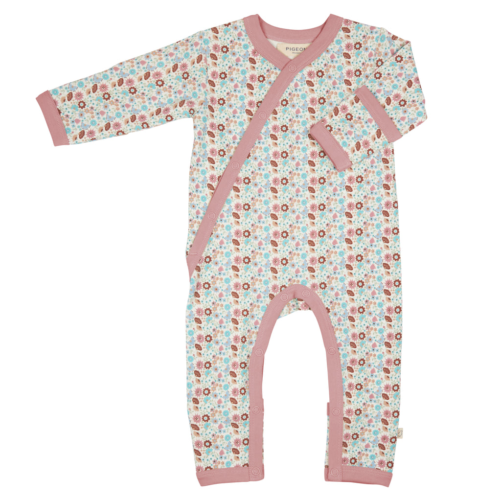 Pigeon Organics Kimono Romper Ditsy