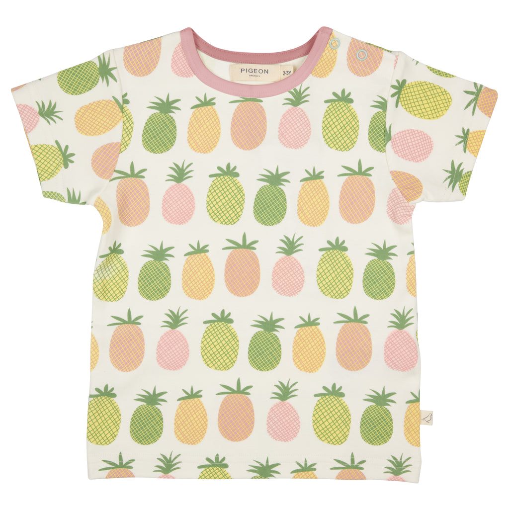 Pigeon Organics Short Sleeve T-shirt Pineapples