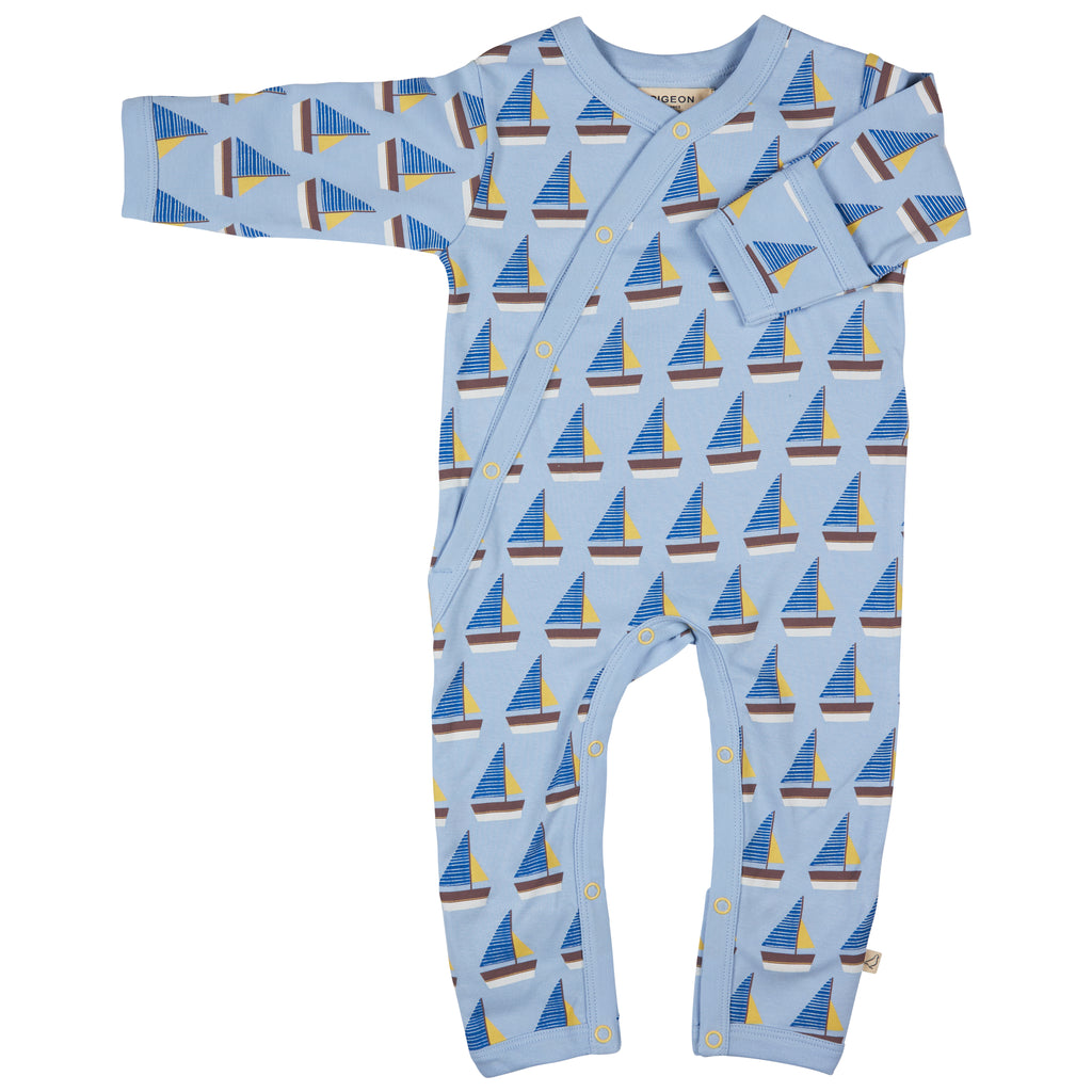 Pigeon Organics Kimono Romper Boats