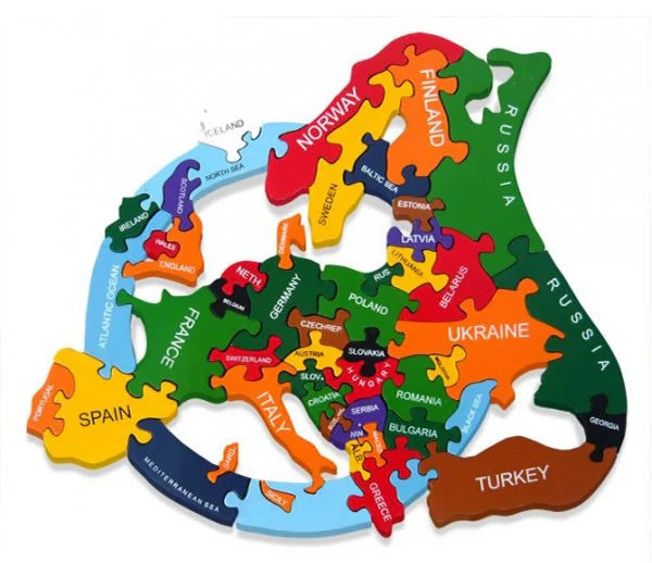 Alphabet Jigsaw Map Of Europe