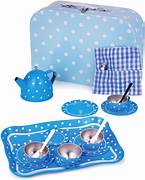 BIGJIGS blue tea set