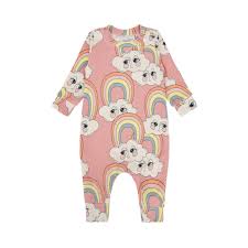 Dear Sophie Rainbow Romper Pink