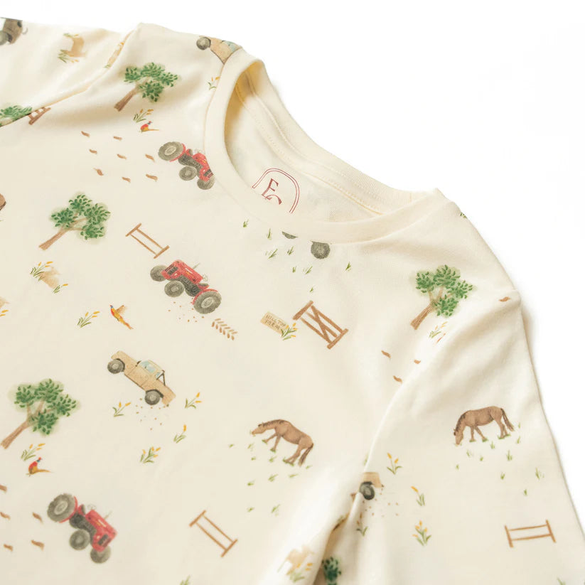 Eleanor Charles Farm Print Cotton Pyjamas