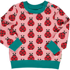 Maxomorra Ladybug Sweatshirt Button