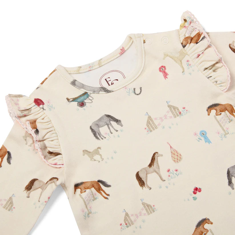 Eleanor Charles Frill Pony Sleepsuit