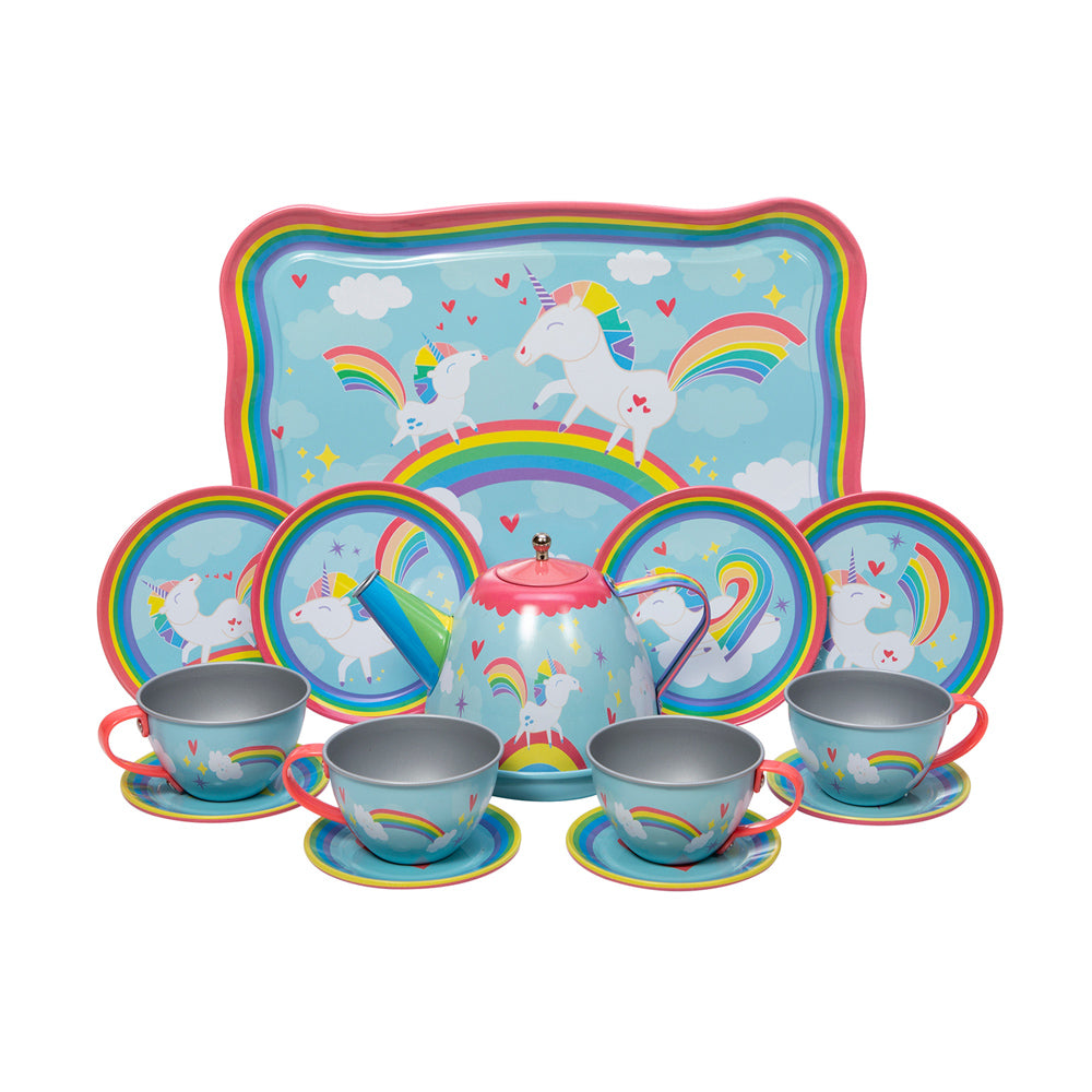 Bigjigs Unicorn Tin Tea Set