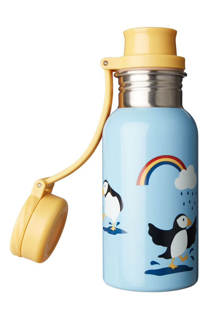 Frugi Splish Splash Puffin Puddles Steel Bottle